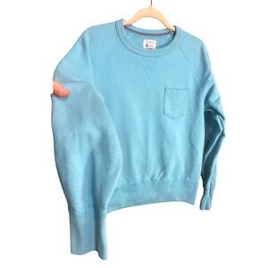 Todd Snyder SUN-FADED MIDWEIGHT POCKET SWEATSHIRT BLUE Sz S 40s Champion